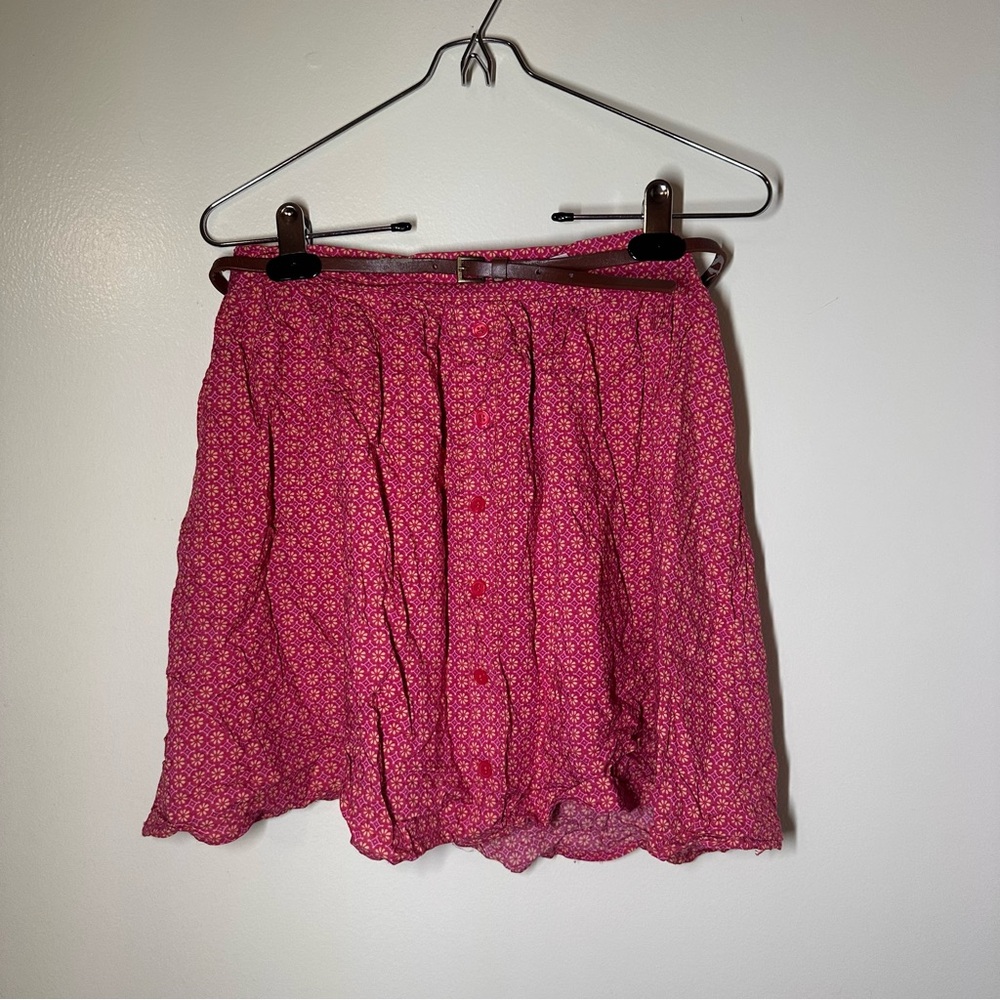 Mossimo Supply Co. Pink and Yellow Patterned Skirt‎